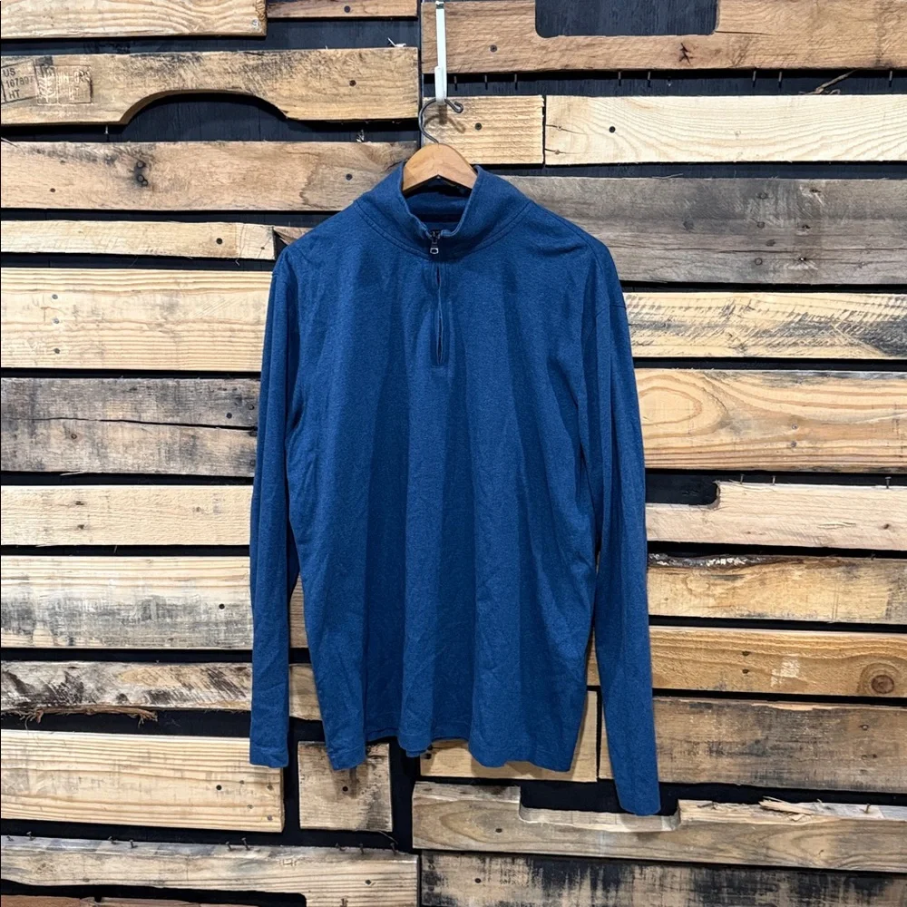 Banana Republic Men’s Blue‎ Luxury Touch Performance 1/4 Zip Pullover Golf XL